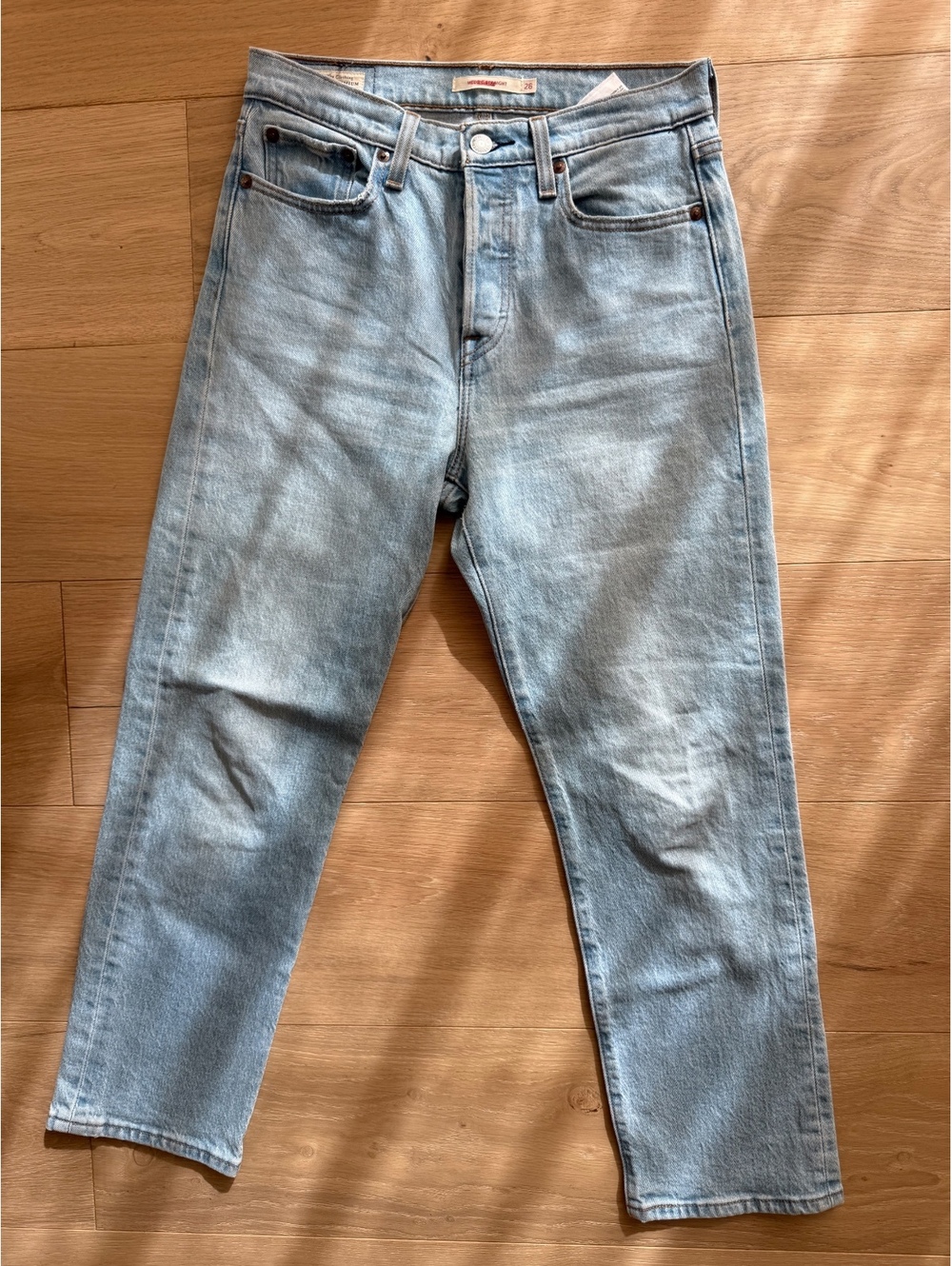 Levi’s Premium Wedgie Straight Jeans Women’s 26 Light Wash High Rise W26 L26